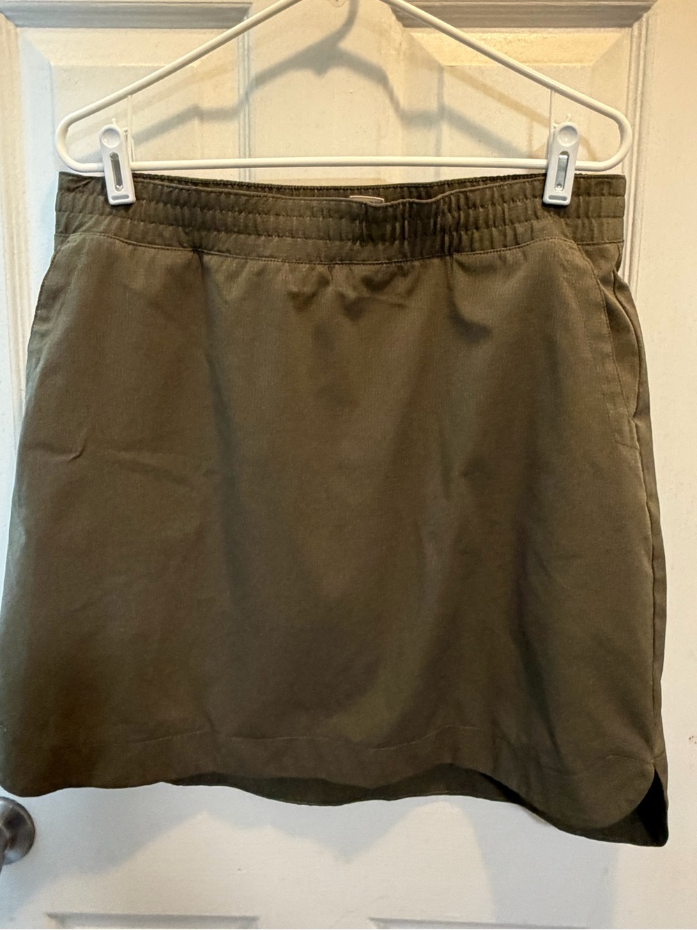 Duluth Trading Co Olive Green A-Line Skort